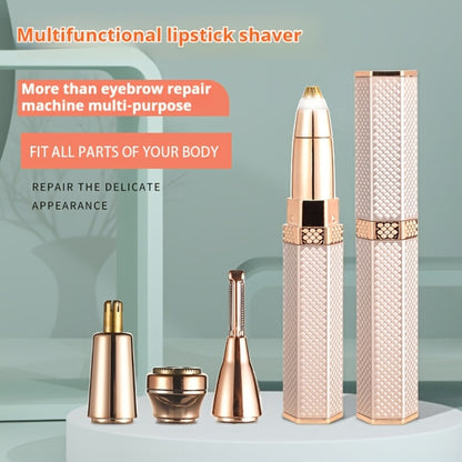 Women's Electric Shaver 2-in-1 Hair Removal Device - USB Rechargeable Wet Dry Body Shaver for Eyebrows Bikini Nose Face, Portable Travel-Ready Rose Gold Ladies Razor Gift
