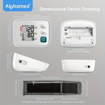 Blood Pressure Monitor Upper Arm - Automatic Digital BP Machine, Large Display, 2-4 User Memory 199 Readings, 8.7-17" Cuff, Home Blood Pressure Meter with Irregular Heartbeat Detection, 3 Models
