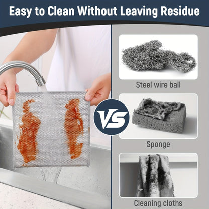 Stainless Steel Kitchen Scrubber Wire Cleaning Cloth Scratch Resistant Reusable Dish Scrubber for Pots Pans Dishes Glass Cookware 50 Pack 100 Pack