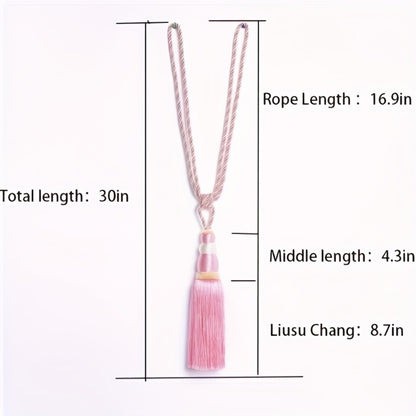 Curtain Tiebacks with Ball Tassels 4-Pack Silk Rope Curtain Ties Decorative Holdbacks for Window Dressing Home Decor