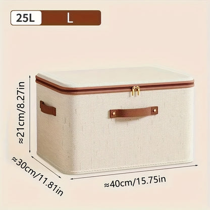 Foldable Storage Bins with Lids 2 Pack - Large Capacity Collapsible Storage Boxes Organizer for Clothes, Blankets, Books, Toys, Under Bed Storage, Closet Shelf