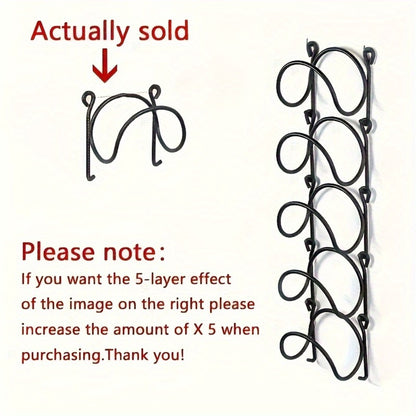Wall Mounted Towel Rack with Hooks 6pcs Iron Hanging Rack Set Multi-Layer Wall Storage Organizer for Bathroom, Bedroom & Kitchen – Easy Install, Clothes & Towel Hanger