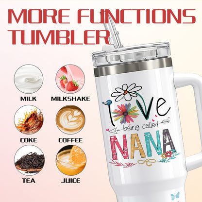 Stainless Steel Insulated Tumbler with Lid and Straw | 16oz & 40oz | Keeps Cold 24H Hot 12H | Travel Water Bottle for Car Home Office
