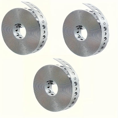 Galvanized Steel Pipe Support Bar with Pre-Drilled Holes - Heavy-Duty Corrosion-Resistant Hanging Rod for Plumbing HVAC Garage Workshop, Industrial Metal Tube Rack, 5m / 10m / 15m Options