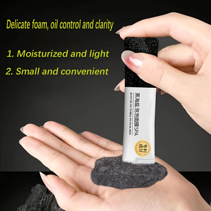 Black Sea Salt Bubble Mask with Nicotinamide, Moisturizing Foam Mud Mask Alcohol-Free for All Skin Types, Unisex Deep Cleansing Pore Purifying Face Mask – Individual Portable Packs for Travel (12/24/36 Pack)