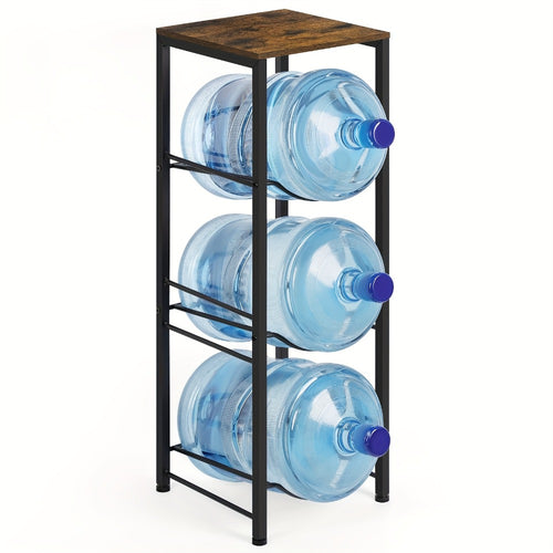 Water Jug Holder 5 Gallon 3-Tier Standing Shelf | Water Bottle Rack Organizer for Kitchen Office Living Room