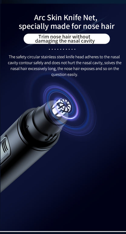Electric Nose Trimmer with LED Display – USB Rechargeable Painless Facial Hair Removal Device for Men & Women, Nose Ear & Eyebrow Trimmer, Upgraded Grooming Tool, Ideal Gift