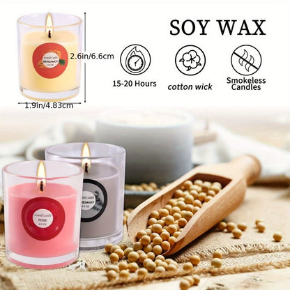 Scented Candles Gift Set 20 Pack | 10 Fragrances Natural Soy Wax Glass Jar Candles with Dried Flowers | Aromatherapy Candle Set for Women Birthday Christmas Valentine's Day Mother's Day Wedding