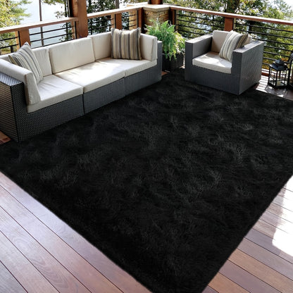 Tie-Dye Shaggy Fluffy Area Rug Non-Slip Machine Washable – Soft Plush Fuzzy Carpet for Bedroom, Living Room, Hallway & Dorm – 6 Colors, 4 Sizes: 2x6, 3x5, 6x9, 8x10 Ft