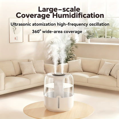 Large Room Humidifier Top Fill 1.8 Gallon 6.8L Tank Quiet Cool Mist Air Humidifier Easy to Fill and Clean Auto Shut-Off for Bedroom Home Office Plants