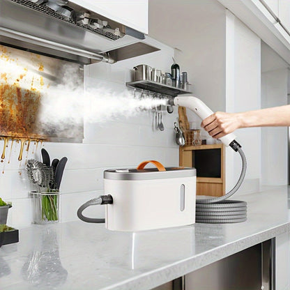 Portable Steam Cleaner 1200W, 2.3Bar High-Pressure Handheld Steam Cleaner 15-Second Heat-Up, 750ML Tank, 9-Piece Accessory Kit for Tile, Grout, Floor, Car, Kitchen & Bathroom Deep Cleaning