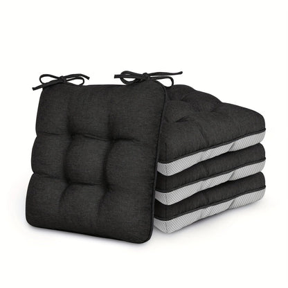 Memory Foam Chair Cushions 4/8 Pack, Non-Slip Seat Pads for Dining Chairs, Kitchen, Office & Patio – Indoor Outdoor Chair Pads M/L Size