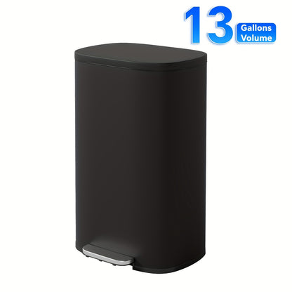 Stainless Steel Trash Can with Pedal & Removable Inner Bucket Fingerprint-Proof Kitchen Garbage Can with Hinged Lid – 5L / 30L / 50L / 13 Gallon for Kitchen, Home & Office