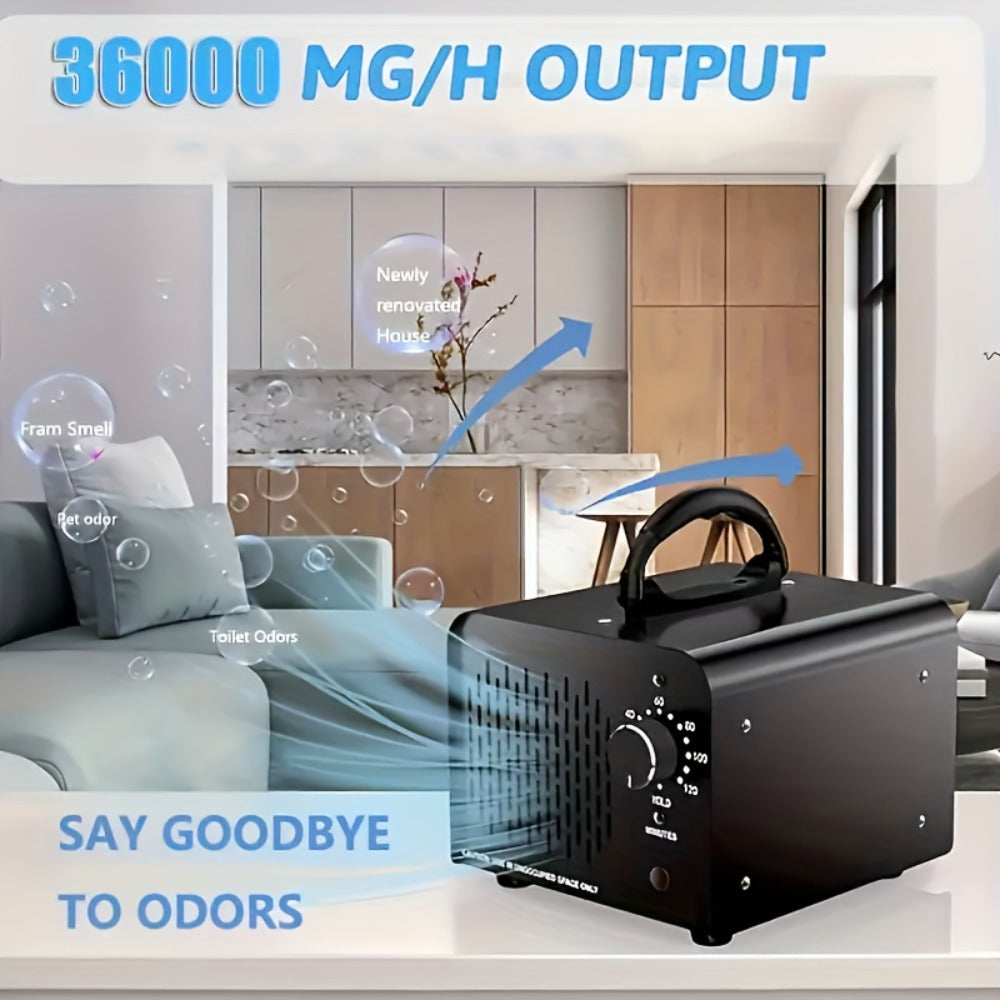 Ozone Generator Commercial 36000mg/h – O3 Air Purifier Deodorizer Ionizer with Timer & Humidity Display, Covers 3230 Sq Ft, Removes Smoke Pet Paint Odors for Home Bedroom Office