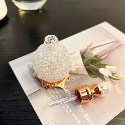 Perfume Bottle Refillable Atomizer 0.51oz, Vintage Imitation Crystal Arabic Style Empty Essential Oil Spray Bottle, Portable Travel Perfume Decanter for Dressing Table Home Decoration Gift