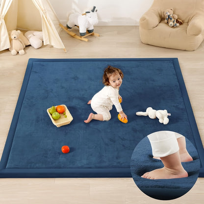 Memory Foam Area Rug Tatami Mat Non-Slip Coral Velvet Floor Mat for Living Room Bedroom Kids Playroom Yoga — Multiple Sizes & Colors