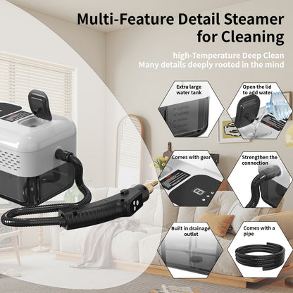 Portable Steam Cleaner High-Temperature High-Pressure Handheld Steamer for Home, Carpet, Tile & Grout Cleaning – 9-Speed Adjustable, 3 Models: Basic, Upgraded & Smart