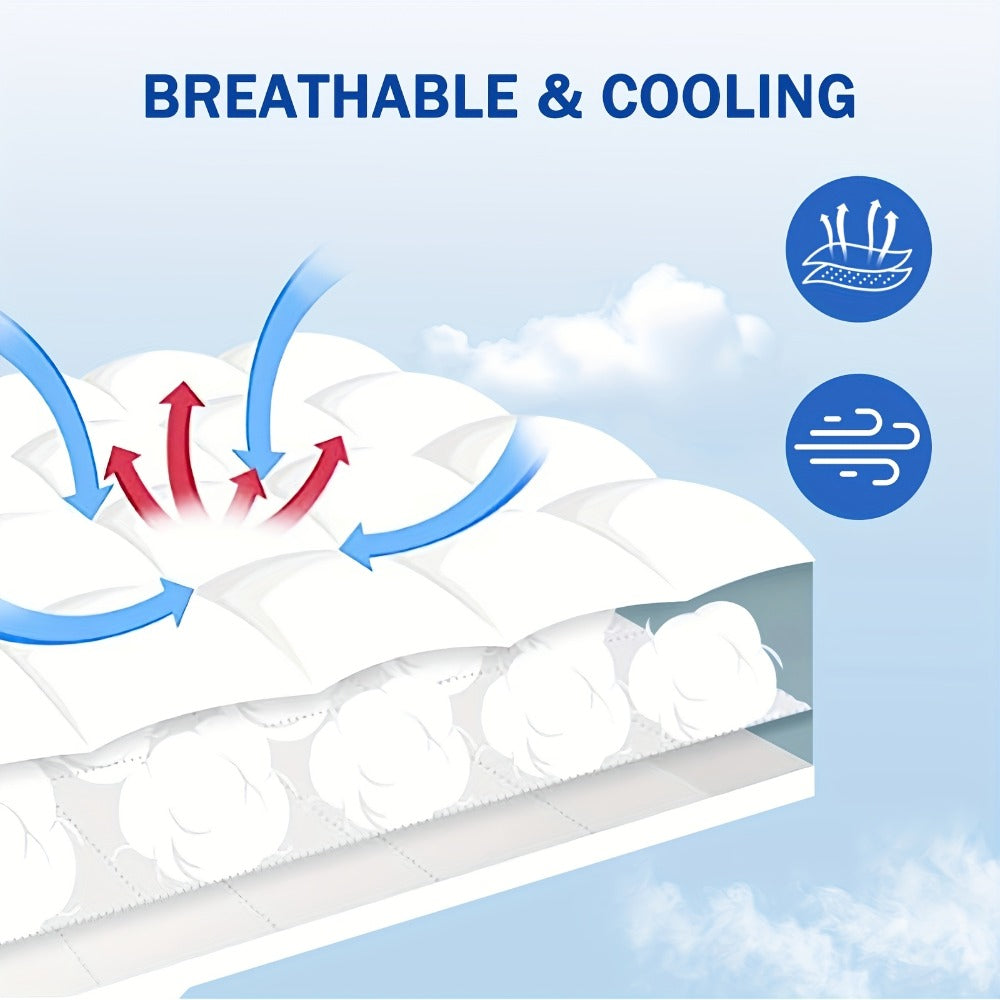 Mattress Topper Pillow Top Quilted Fitted Mattress Protector Cover Deep Pocket Cooling 1000GSM Twin Full Queen King