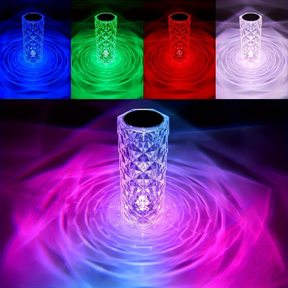 Rose LED Table Lamp 16 Color Changing, Touch Control & Remote, USB Powered Romantic Night Light for Bedroom, Valentine's Day Gift Mood Lamp