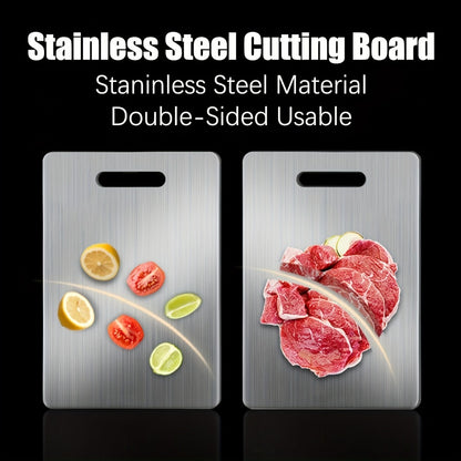 Stainless Steel Cutting Board Set of 3 – Durable BPA-Free Kitchen Cutting Boards, Rust-Resistant & Easy to Clean, Space-Saving Nested Design for Meat, Vegetables & Food Prep