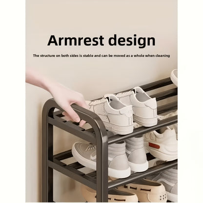 5-Tier Shoe Rack Organizer for Entryway, Space-Saving Narrow Shoe Storage Shelf, Multi-Layer Floor Mount, Holds 18 Pairs, No Assembly Tools Needed