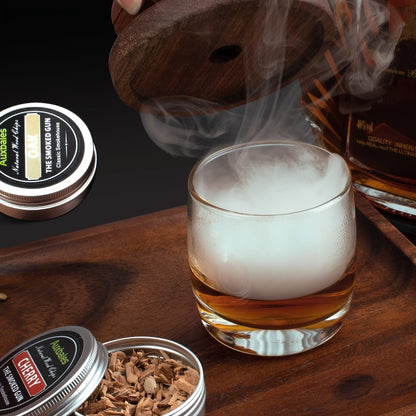 Whiskey Smoker Kit with 4 Wood Chip Flavors & Filters – Cocktail Smoker Set, Whiskey Gifts for Men, Dad, Birthday, Father's Day, Christmas (No Butane)