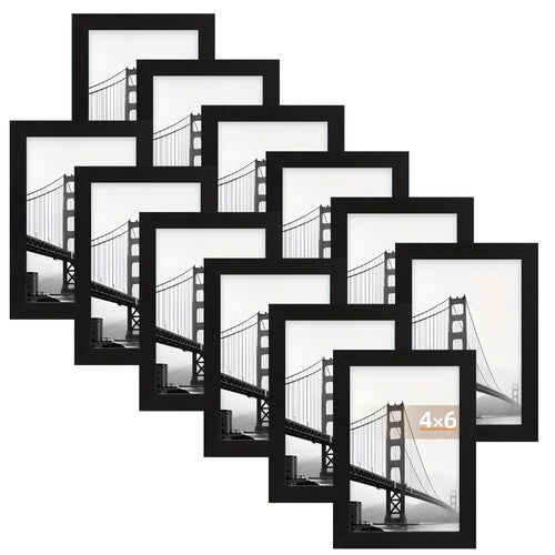 Picture Frames Set of 12/24 Black Multi Photo Frames Collage for Wall and Tabletop Display, 4x6 5x7 8x10 Inch Photo Board for Home School Office Halloween Christmas Decor