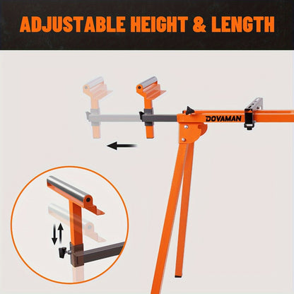 Miter Saw Stand with 78-1/8" Sliding Rail – 3-Step Quick Fold, 22LB Lightweight, 330LB Capacity, Universal Fit for DeWalt Makita Bosch & Most Miter Saw Brands