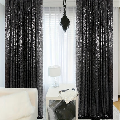 Sequin Backdrop Curtain for Party Wedding - 4x8ft Shimmering Glitter Curtain for Birthday Photo Booth Stage Decoration, Easy Hang, Multi-Color