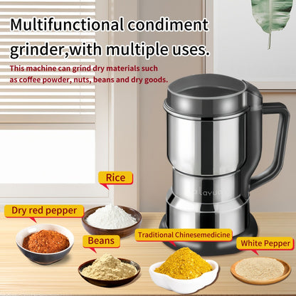 Coffee Bean Grinder 300W 8-Blade Stainless Steel 400g 14oz Large Capacity Up to 36 Cups 10-Second Fast Grinding Spice Grain Nut Dry Food Processor One-Touch Button