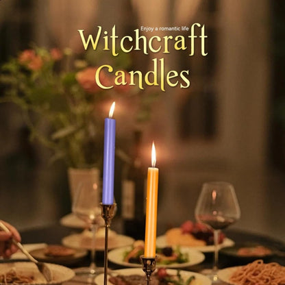 Colored Chime Candles Spell Candles Set Unscented Taper Candles 6.3in for Witchcraft Altar Ritual Meditation Prayer – 12 Assorted Colors, Halloween Gothic Decor, Magic Candle Holder Compatible