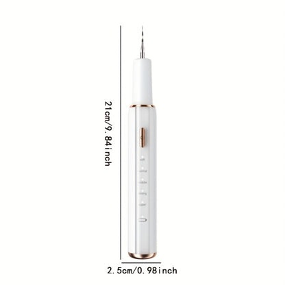Interdental Plaque Remover with LED Light – Electric Teeth Cleaner, 5 Cleaning Modes, 2 Replacement Heads, Oral Irrigator-Like Function, No Water Required, Dental Care for Travel & Home Use