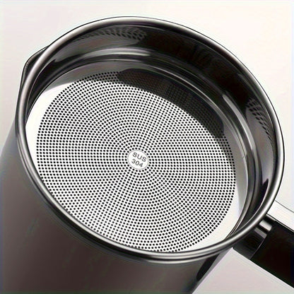 Grease Container with Strainer Stainless Steel BPA Free - Kitchen Bacon Fat Storage Can with Easy Pour Handle for Cooking Oils and Fats, Essential Kitchen Accessory