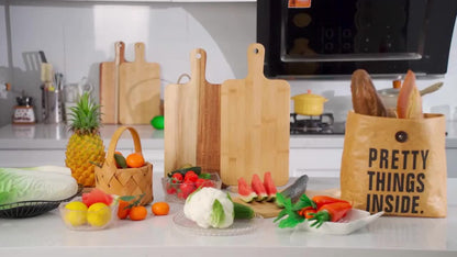Acacia Wood Cutting Board Set with Handle – Large 15.7x7.8 Inch Kitchen Chopping Boards for Vegetables, Meat & Cheese, Dishwasher Safe, Durable Food Prep Board for Home Chefs, 5-Pack or 10-Pack