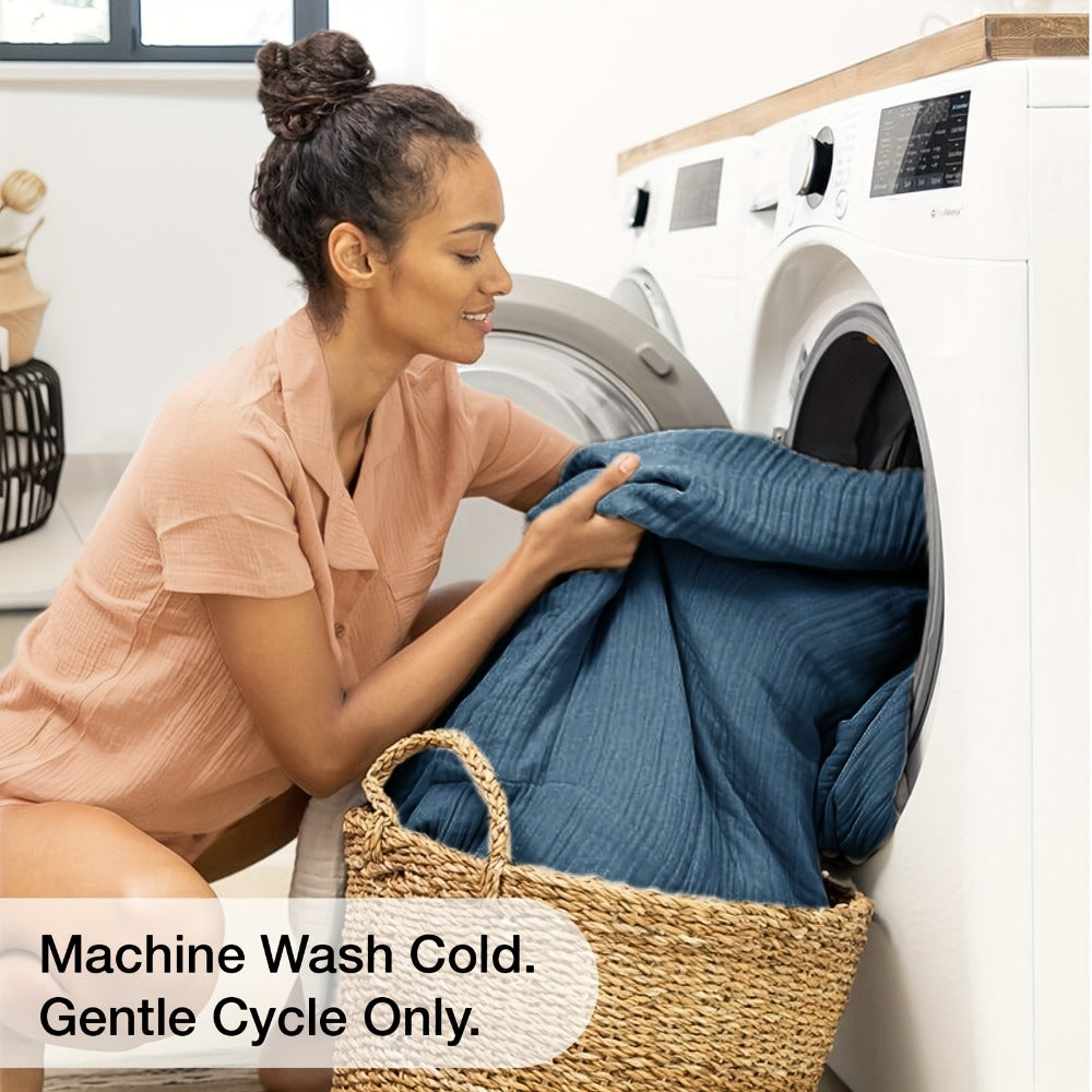 Muslin Blanket 100% Cotton 6-Layer – Breathable Soft Gauze Throw for Couch & Bed, All Season, Machine Washable, 13 Colors, 5 Sizes