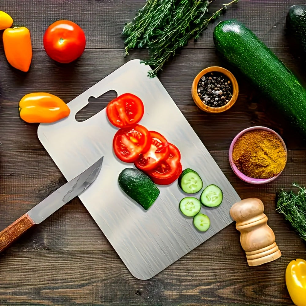 Titanium Cutting Board for Kitchen 14"x10" Large Double Sided | 100% Pure Titanium Metal Cutting Board | Durable Non-Porous Knife-Friendly Surface | Premium Kitchen Prep Board for Home & Professional Use