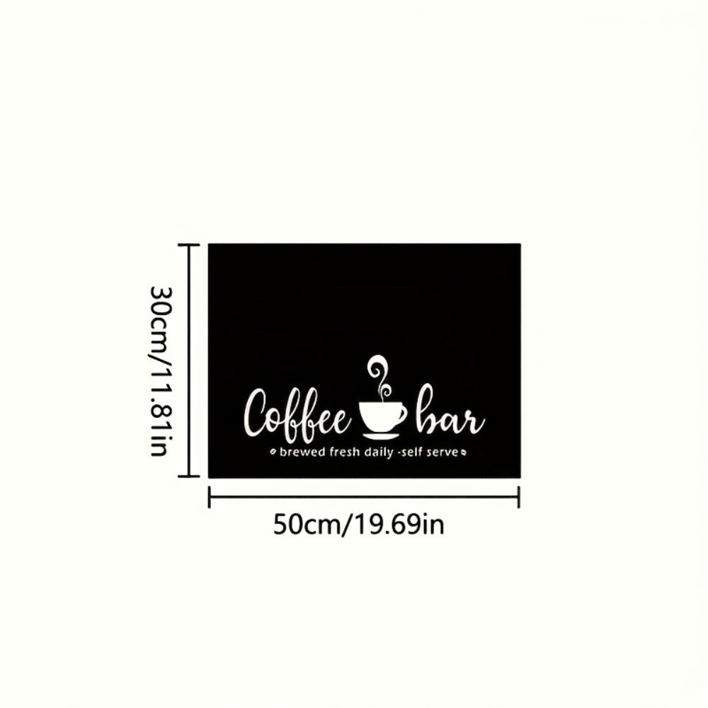 Coffee Bar Mat & Dish Drying Mat – Bohemian Absorbent Kitchen Counter Mat for Coffee Machine, Espresso Station & Countertop