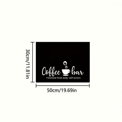 Coffee Bar Mat & Dish Drying Mat – Bohemian Absorbent Kitchen Counter Mat for Coffee Machine, Espresso Station & Countertop