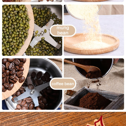 Electric Coffee Grinder with Stainless Steel Blade | 10-Second Fast Grinding | One-Button Control Spice Nut Bean Mill | Dry Food Processor for Coffee Beans Spices Grains Nuts