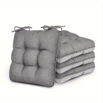 Memory Foam Chair Cushions 4/8 Pack, Non-Slip Seat Pads for Dining Chairs, Kitchen, Office & Patio – Indoor Outdoor Chair Pads M/L Size