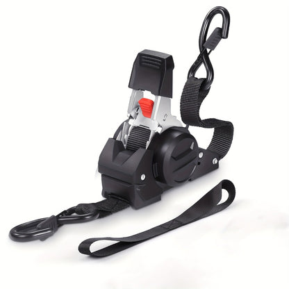 Retractable Ratchet Straps with Extension Strap – Heavy Duty Auto Self-Retracting Tie Down Cargo Straps for Truck Trailer Motorcycle Moving & Appliances