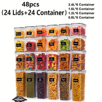 48pcs (24 lids + 24 jars) Best seller