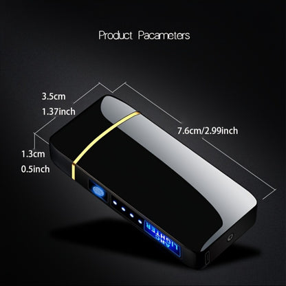 Electric Plasma Lighter USB Rechargeable – Windproof Dual Arc, LED Power Display, Touch Induction | Compact Metal Design for Outdoor Camping, Hiking & Survival | 2 Colors & 6 Styles