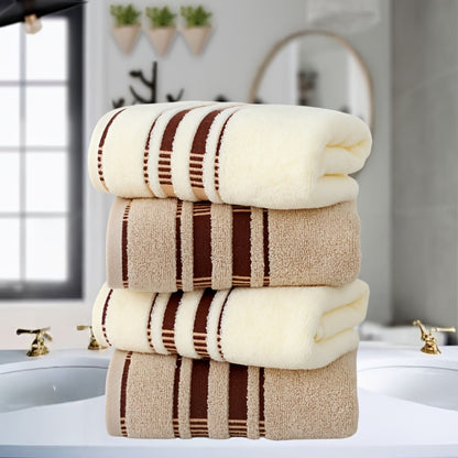 Cotton Face Towels 4-Pack Set, Super Absorbent Soft Pure Cotton Washcloths for Hotel Spa Salon Home Use, Skin-Friendly Cleansing & Dry Hair Towels