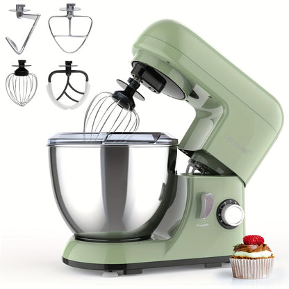 Stand Mixer 4.5 Qt Tilt-Head 500W Electric Kitchen Mixer 6-Speed Multifunctional with Dough Hook Whisk Flat Beater Household Baking Mixer Green US Plug