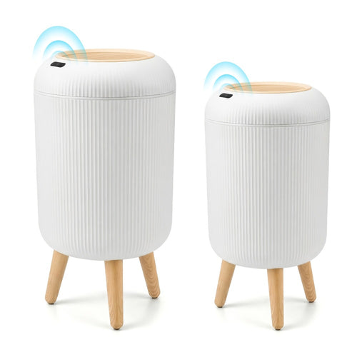 Automatic Trash Can Touchless Motion Sensor Garbage Can with Lid 2-Pack 2.64 Gal & 3.17 Gal Smart Sensor Waste Bin for Bathroom Kitchen Bedroom Living Room