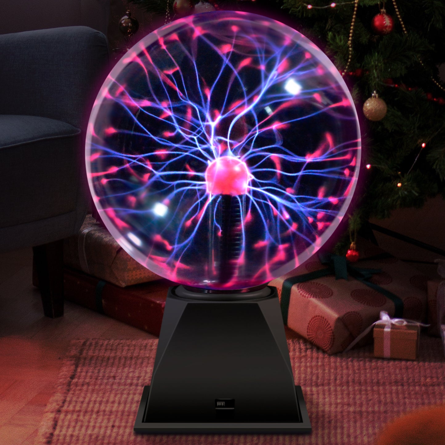 Plasma Ball Lamp Touch Sensitive Lightning Globe, Electric Plasma Sphere Night Light for Home Decor, Desktop Science Toy & Party Accent — Available in 3", 6" & 8" Sizes