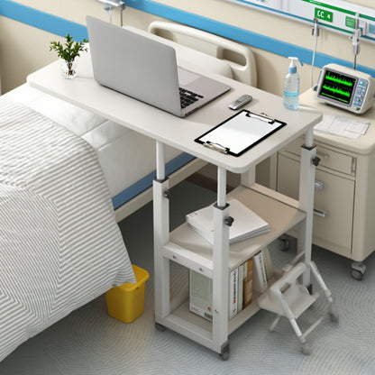 Overbed Table with Casters Adjustable Height – Bedside Nursing Table for Hospital & Home Care, Rolling Laptop Desk for Elderly & Patients, Meal Tray Stand, Multiple Colors