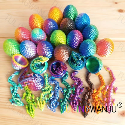 Dragon Egg Decorative Sculpture Set 40-Piece – 20 Mini Dragons & 20 Dragon Eggs Figurines, 4.92" Dragons & 2.2" Eggs, Fantasy Home Decor for Office, Living Room, Holiday Party & Collectors Gift