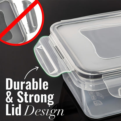 Stackable Food Storage Containers with Lids - Microwave and Freezer Safe Leak Proof Plastic Boxes for Fruits Vegetables and Leftovers, Heavy Duty Reusable Meal Prep Containers for Kitchen Pantry Organization, Available in 24, 48 and 50 Piece Sets